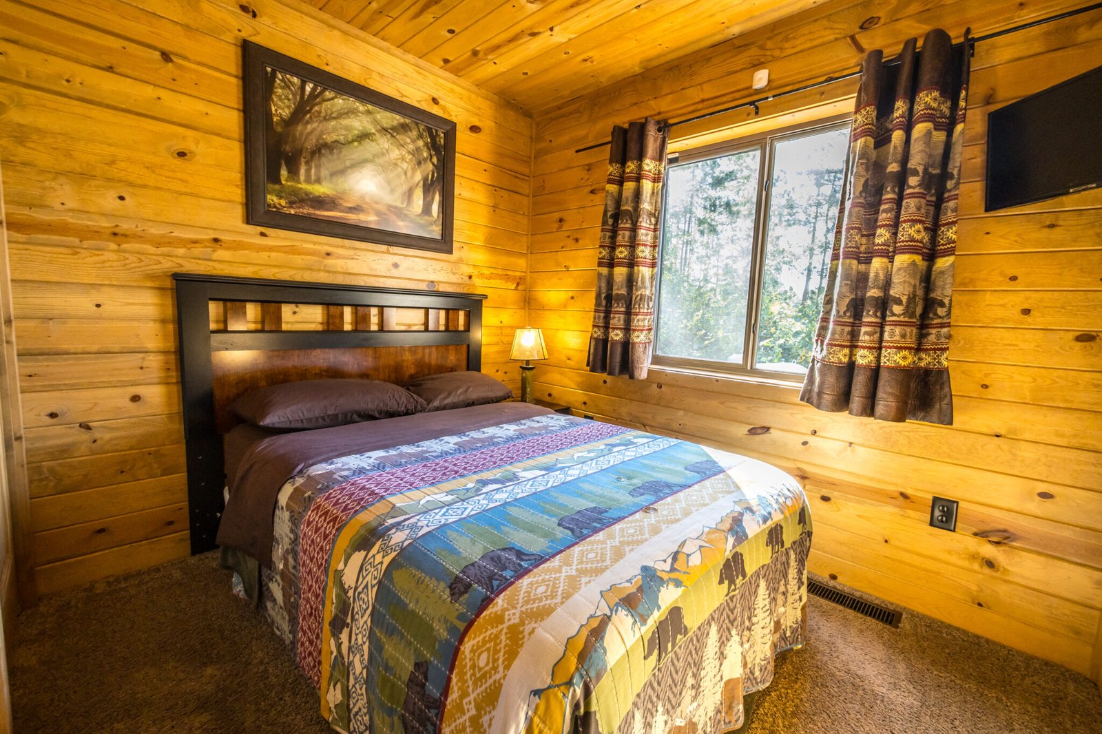 1st Floor Full Bedroom at Lakeside Cabin
